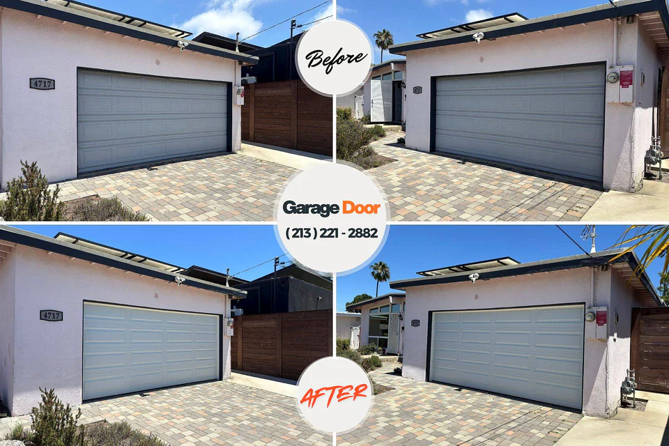 Before and after: garage door repair Moapa Valley, NV